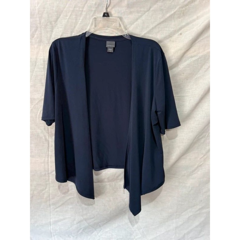 Covington Navy Blue Open Front Cardigan Large